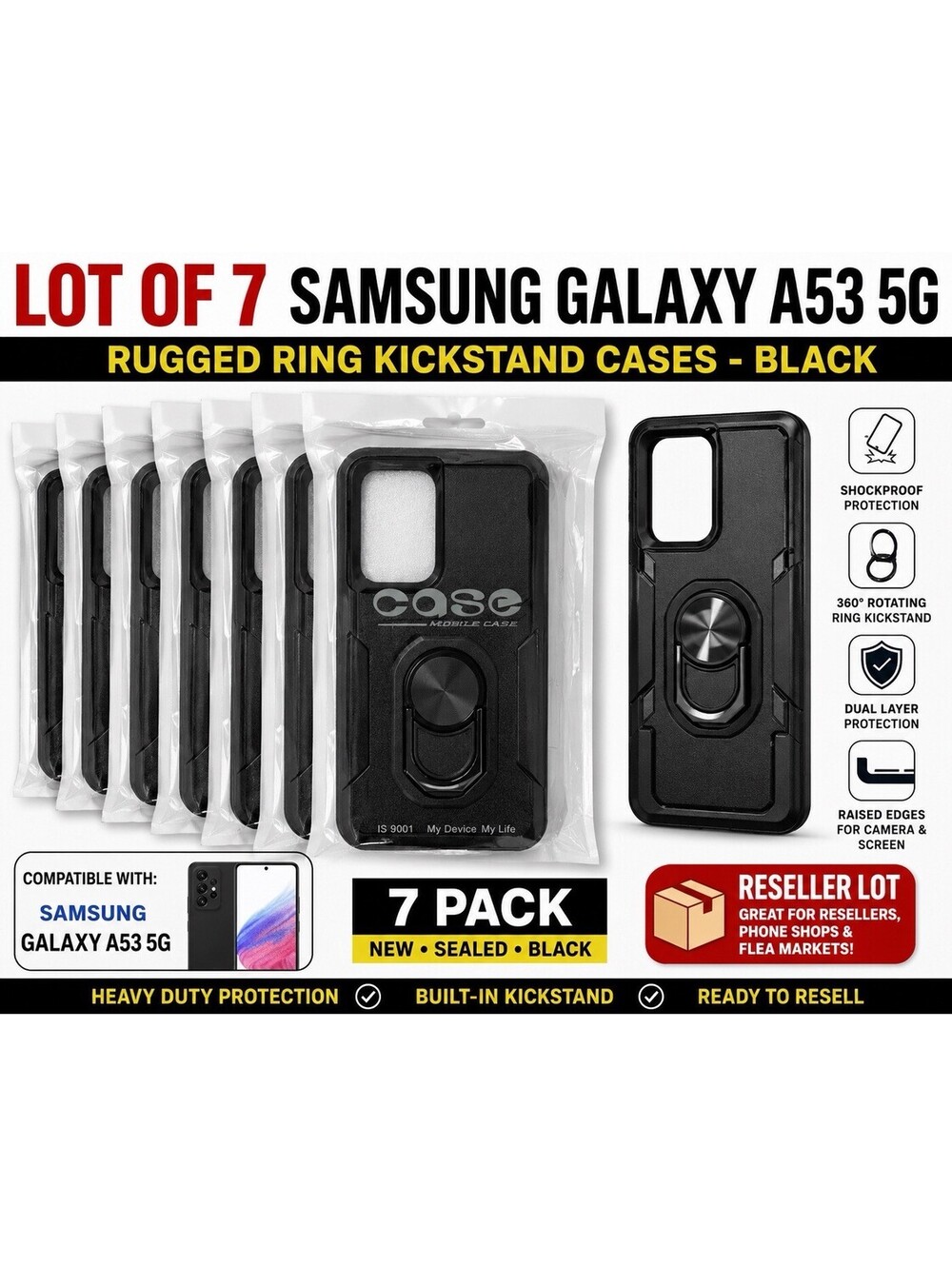 Reseller Lot – New Sealed Samsung Galaxy A53 Cases – Ready to Flip!